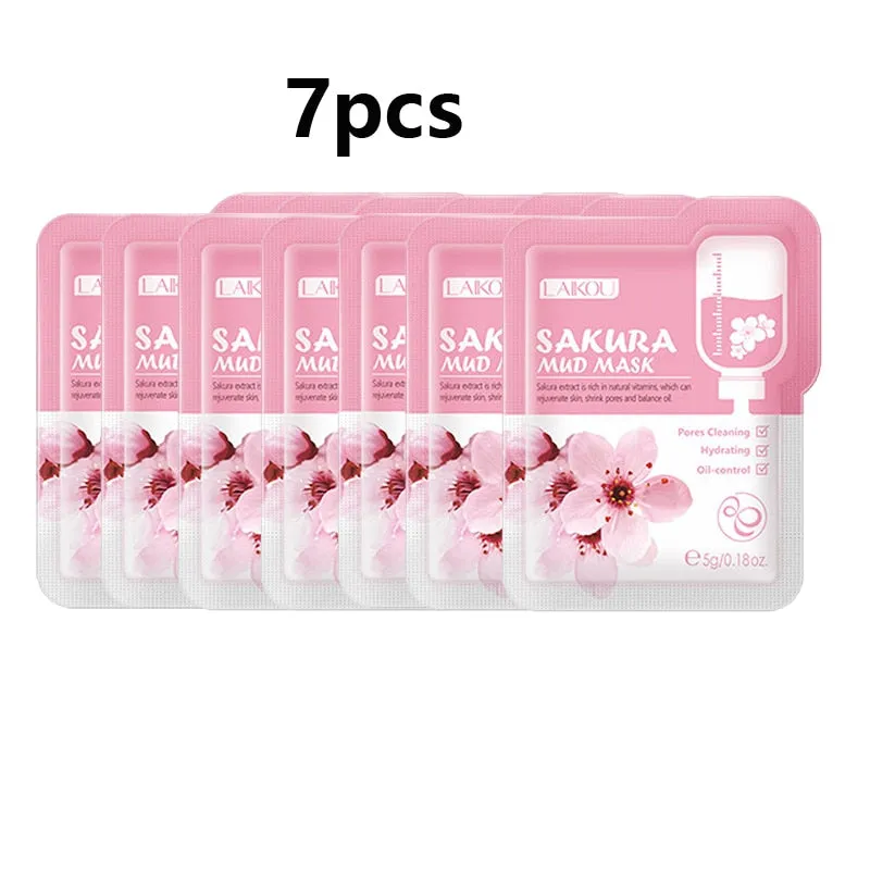 Beauty Sakura Mud Face Mask Cleansing Whitening Moisturizing