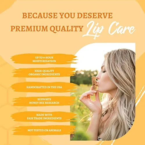 Bee Bella Lip Balm Variety Pack Gift Set, Cherry, Pomegranate Mango, Vanilla Bean, Peppermint, & Lavender Vanilla, 5 Pack - Hydrating, Moisturizing, Natural, Organic Beeswax, Vitamin E, Made in USA