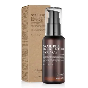 BENTON Snail Bee High Content Essence 60ml (2.02 fl. oz.) - Snail Secretion Filtrate & Bee Venom Contained Moisturizing Gel for Oily, Combination, Acne-Prone Skin, Dermatologically Tested
