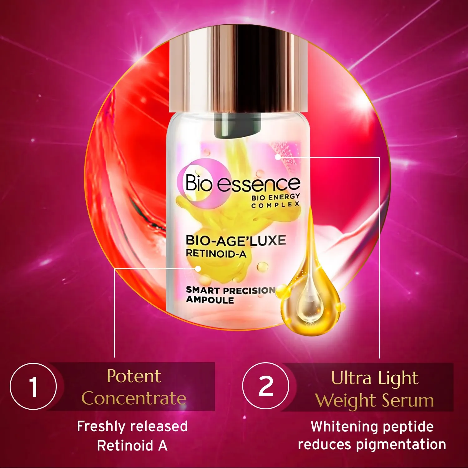 Bio Essence Bio-Age'Luxe Ampoule With Fresh Retinoid A   Face Serum