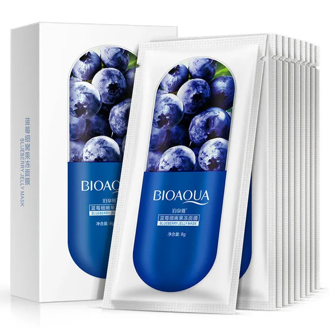 BIOAQUA Natural Plants Jelly Facial Mask Moisturizing Whitening Acne Treatments Oil Control Ageless Anti wrinkles Face Skin Care