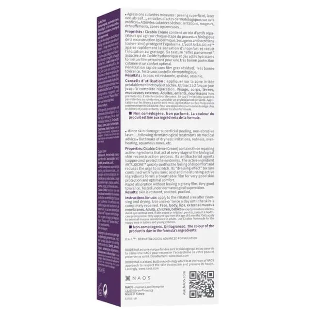 Bioderma Cicabio Crème Soothing Repairing Cream - 40ml