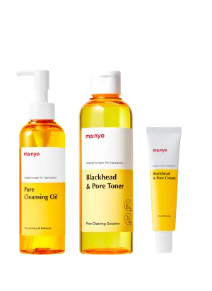 Blackhead Care 3-Step Set(Cleansing Oil   Toner   Cream)
