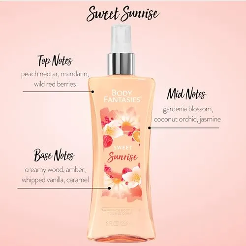 Body Fantasies Signature Fragrance Body Spray, Sweet Sunrise Fantasy, 8 Fluid Ounce