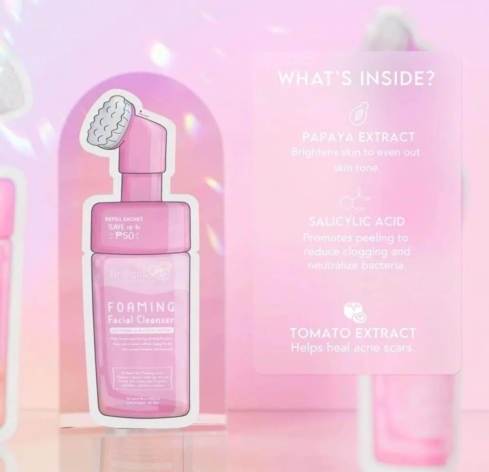 Brilliant Skin Essentials Foaming Facial Cleanser - 100ml Refill Sachet
