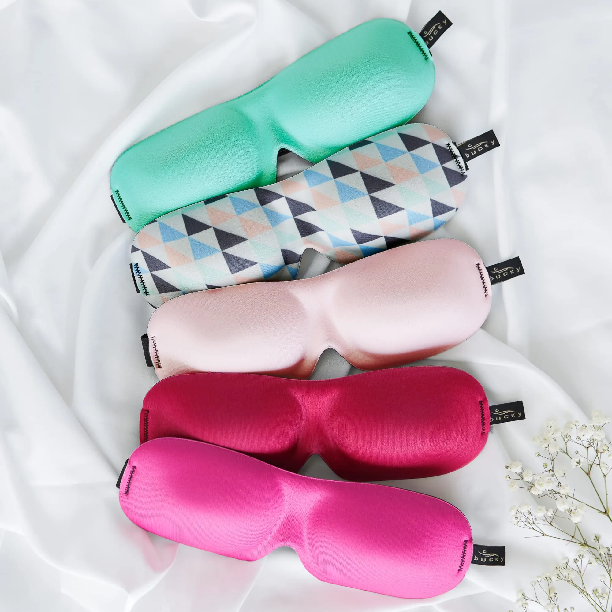 Bucky 40 Blinks No Pressure Eye Mask for Travel & Sleep, Aqua, One Size