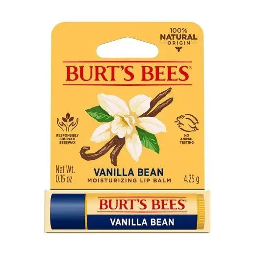 Burt's Bees Lip Balm Vanilla Bean Blister Box 0.15 oz Tube