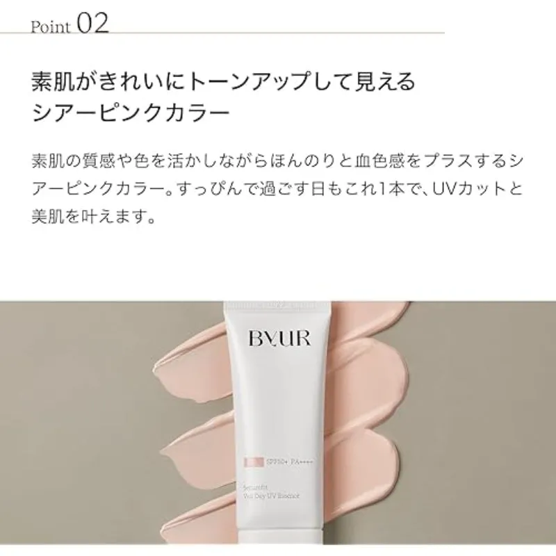 ByUR Makeup Base Sunscreen Sunscreen UV Cut SPF50  PA     Tone Up Korea Serum Fit Veil Day UV Essence Sheer Pink