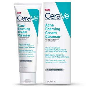 Cerave Acne Foaming Cream Cleanser with 4% Benzoyl Peroxide 150Ml