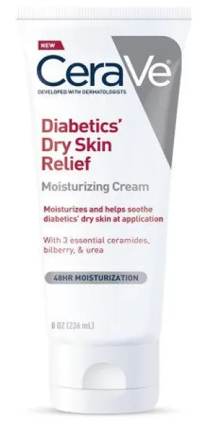 Cerave Diabetics' Dry Skin Relief Moisturizing Cream  8.0oz/236ml New