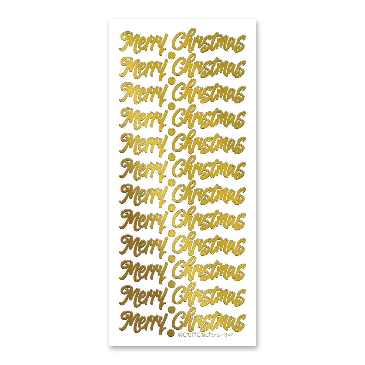 Christmas Variety Gold Self Adhesive Stickers, pack of 15