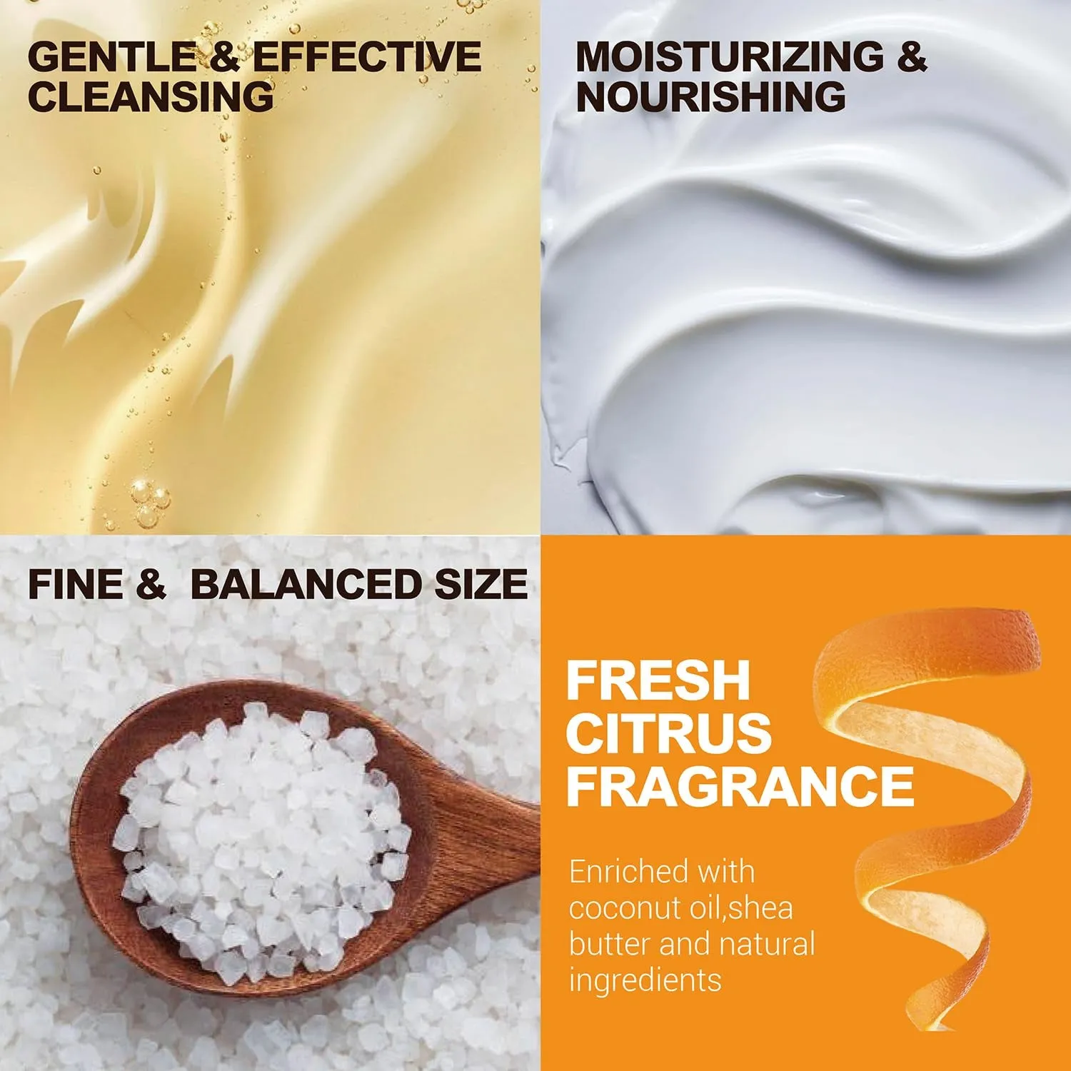 Citrus Scented Men's Bath Set with Body Lotion