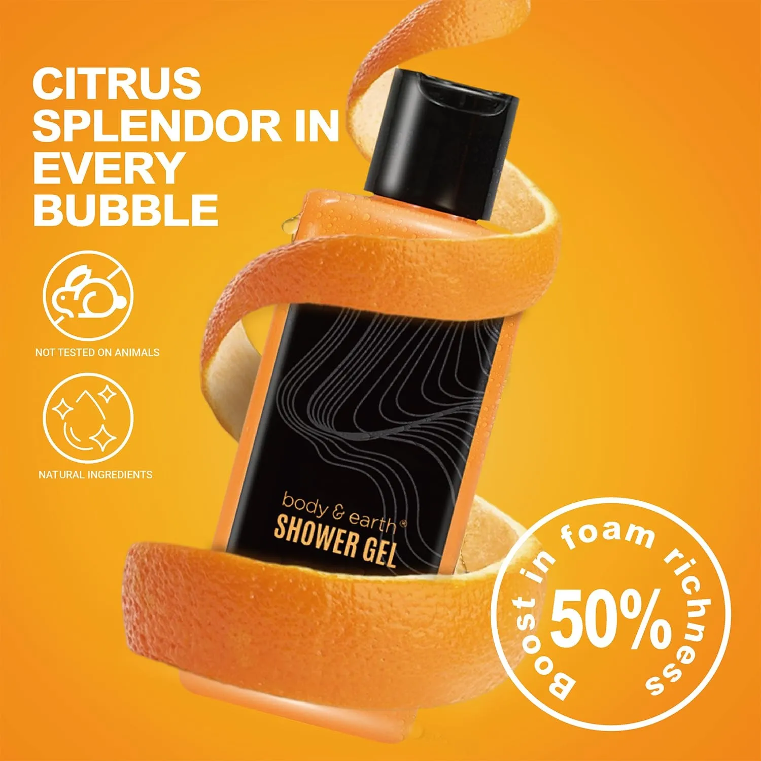 Citrus Scented Men's Bath Set with Body Lotion