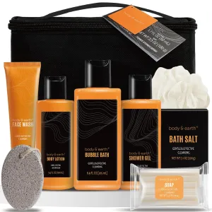 Citrus Scented Men's Bath Set with Body Lotion