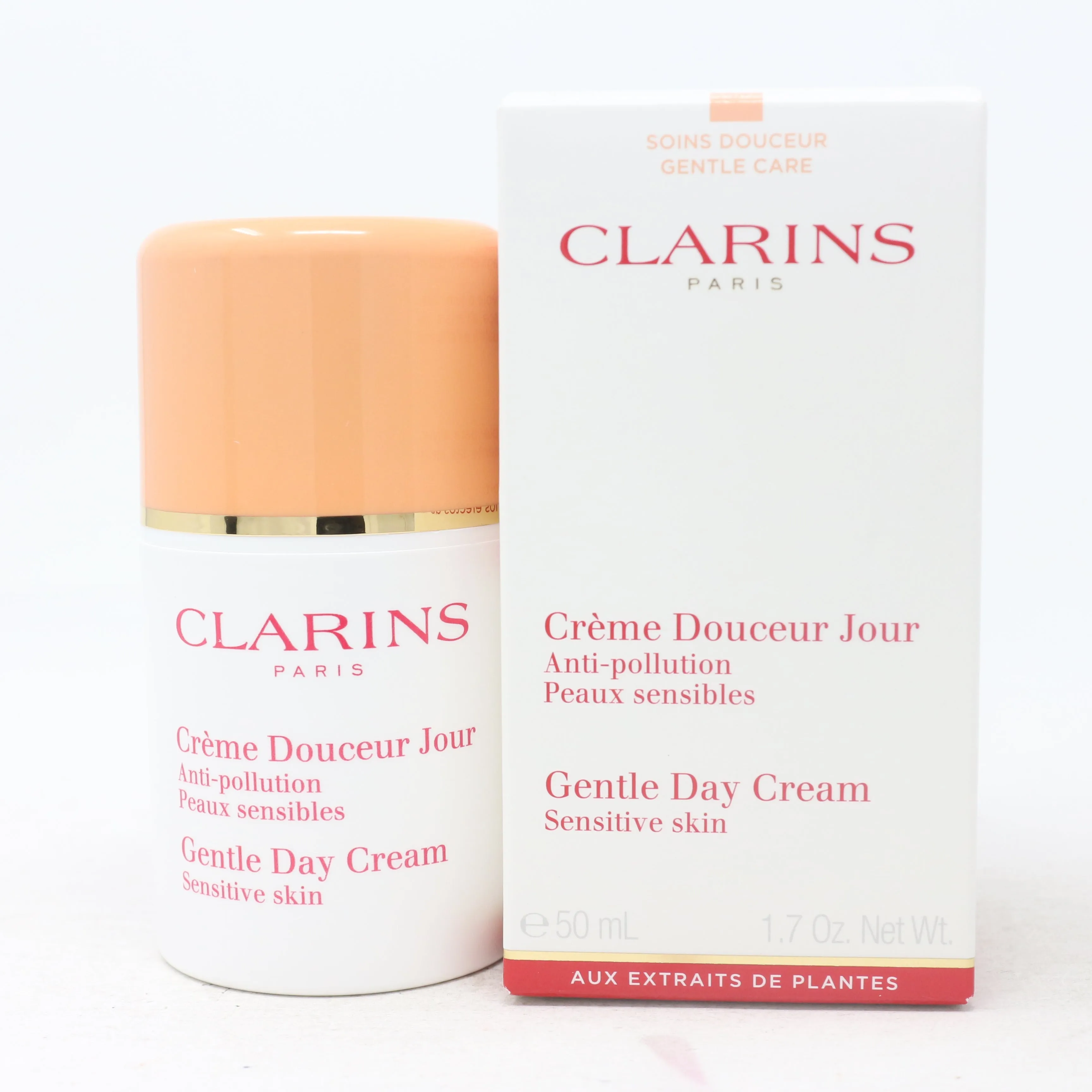 Clarins Gentle Day Cream Sensitive Skin  1.7oz/50ml New With Box