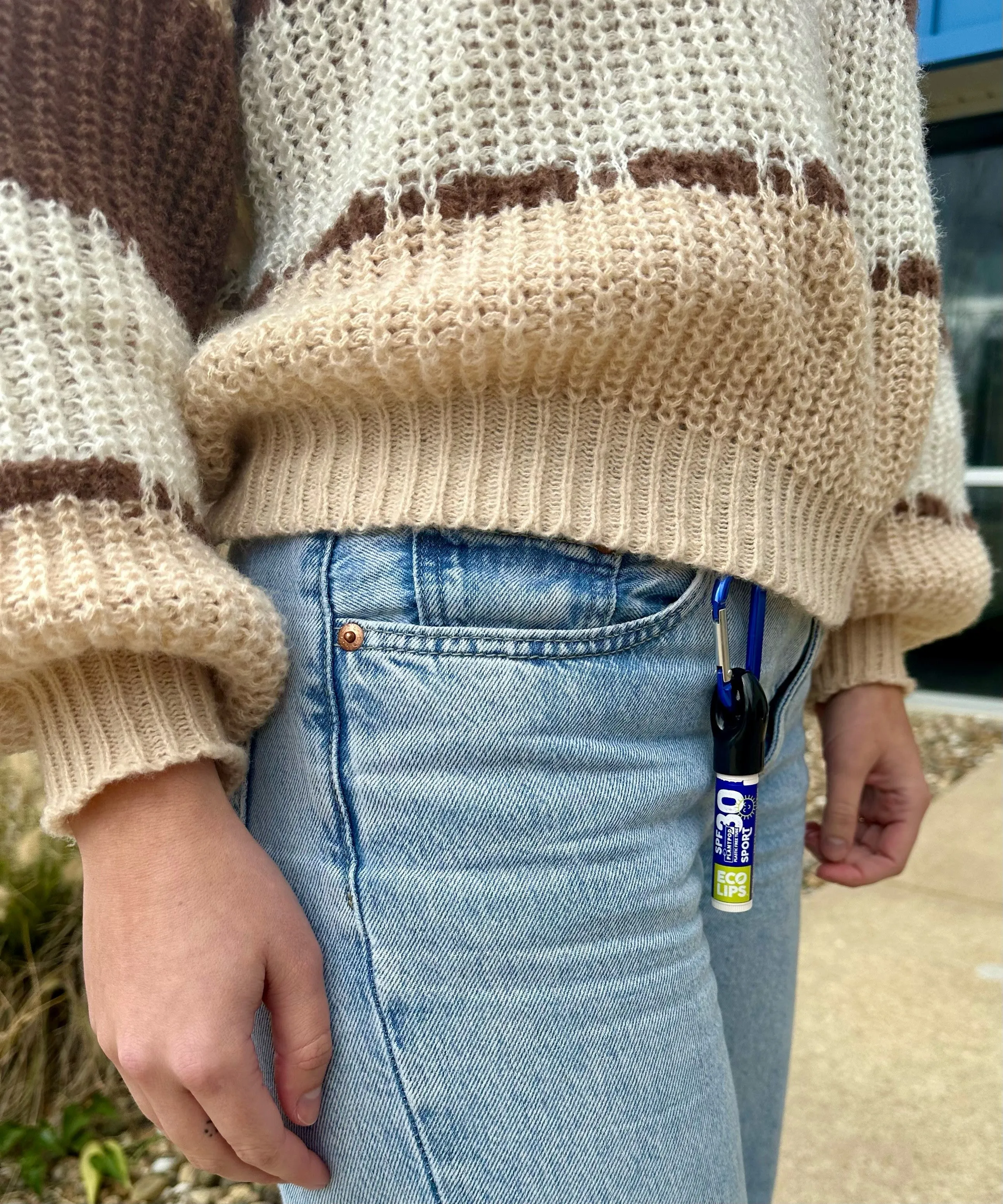 Classic Plant Pod® Broad Spectrum SPF 30 Sport Sunscreen Lip Balm with Carabiner