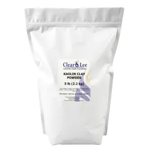 ClearLee Kaolin Clay Cosmetic Grade Powder - 100% Pure Natural Powder - Great For Skin Detox, Rejuvenation, and More - Heal Damaged Skin - DIY Clay Face Mask (5 LB)