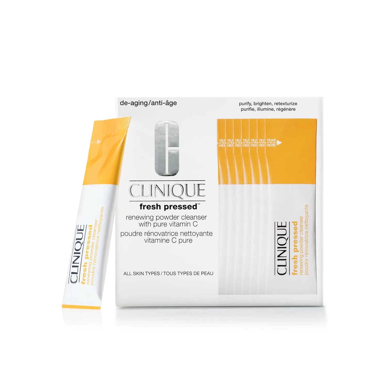 Clinique Fresh Pressed Renewing Powder Cleanser With Pure Vitamin C   Salicylic Acid | Purifying   Brightening