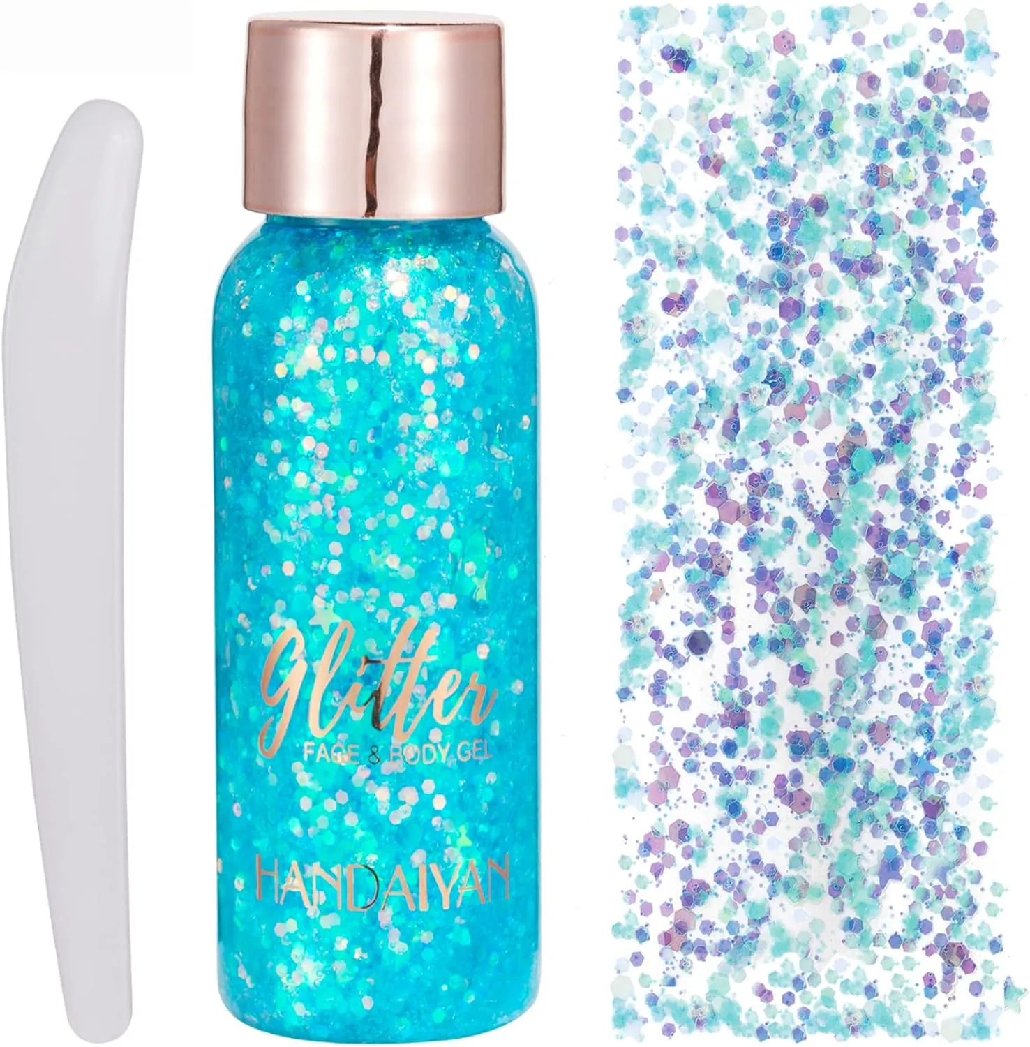 Corleone Body Glitter, Holographic Face Glitter Gel for Women Girls, Waterproof Shimmer Liquid Glitter Eyeshadow for Rave Festival Party