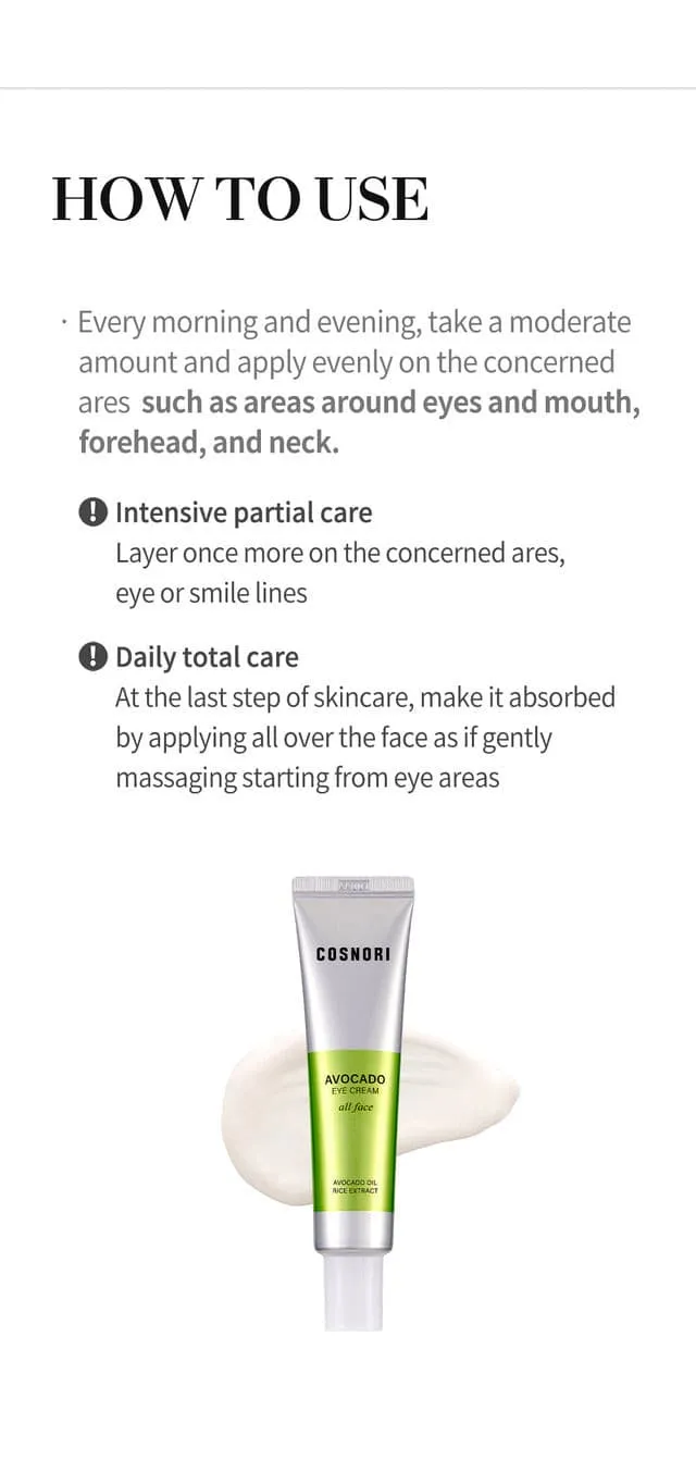 COSNORI Avocado Eyecream All Face 30ml