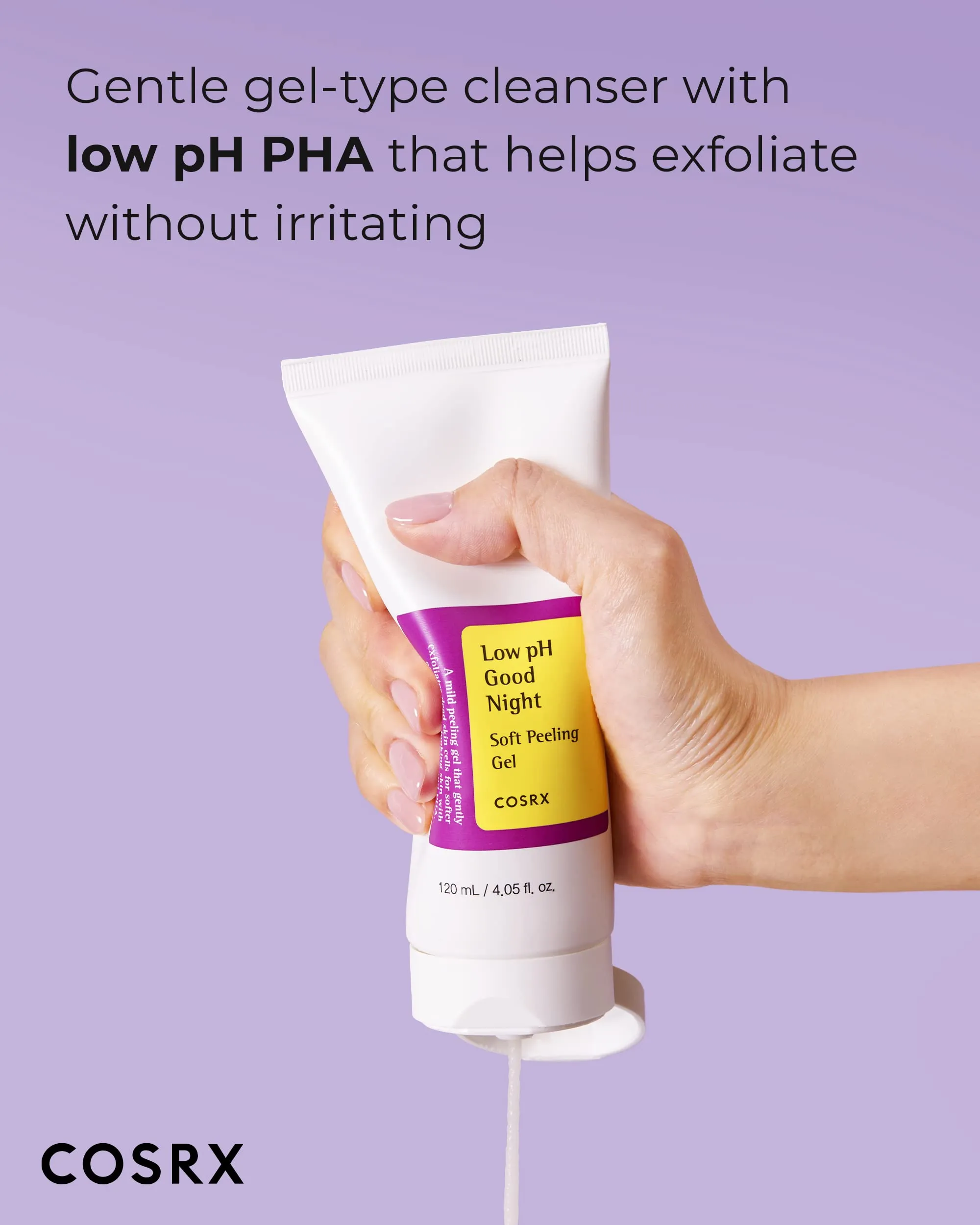 COSRX Morning Skincare Routine- Low pH Good Morning Gel Cleanser   Low pH Good Night Soft Peeling Gel, Cleanse and Exfoliate Sensitive Skin, PHA, Korean Skin Care