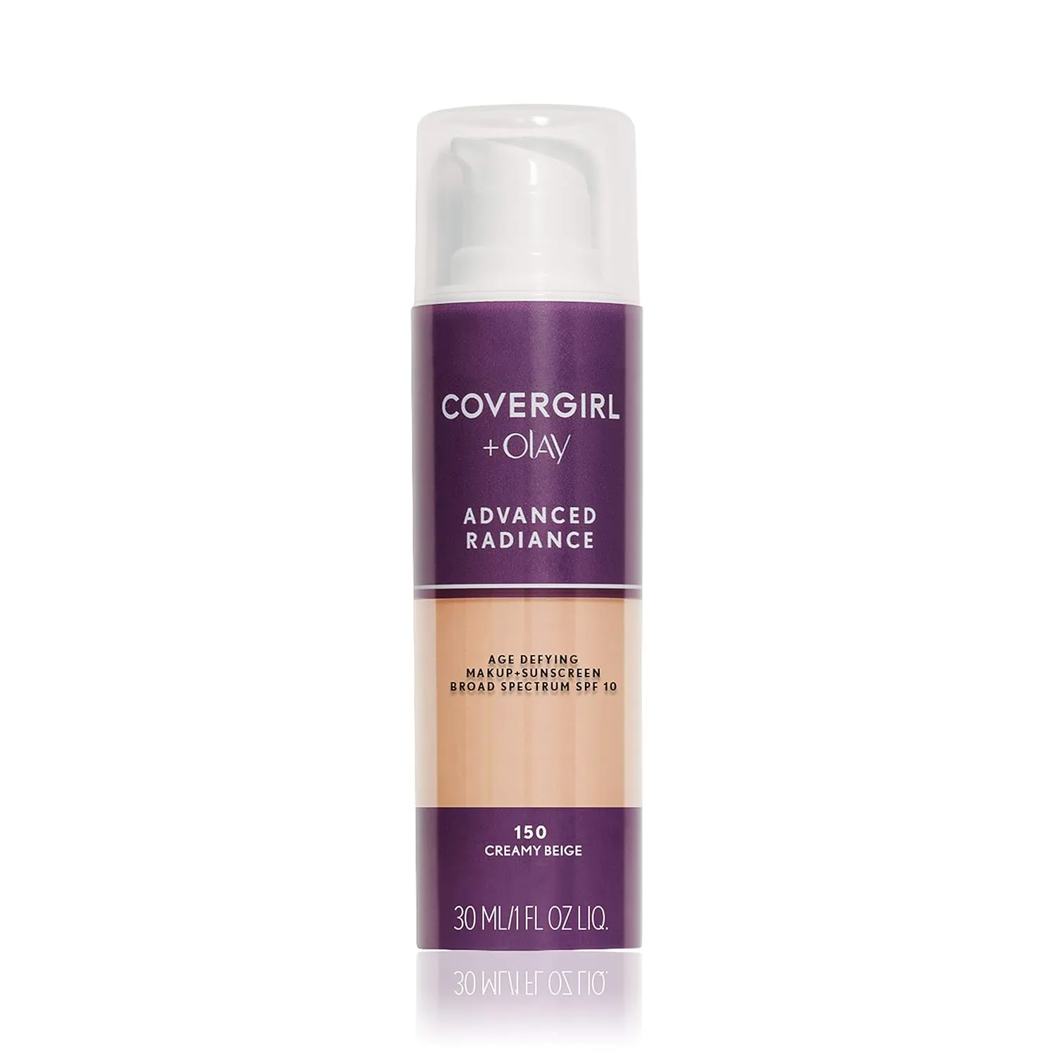 COVERGIRL Advanced Radiance Age Defying Foundation Makeup Creamy Beige, 1 oz