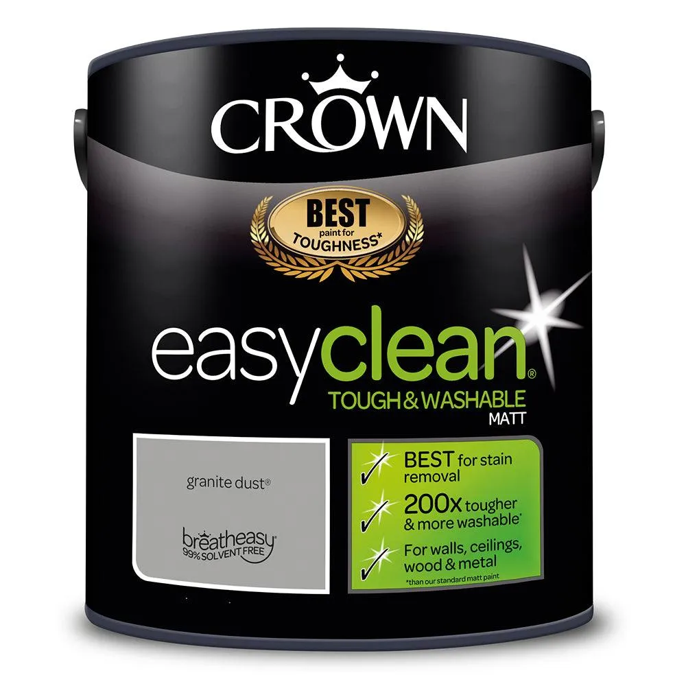 Crown Easyclean Matt Emulsion Paint | Granite Dust