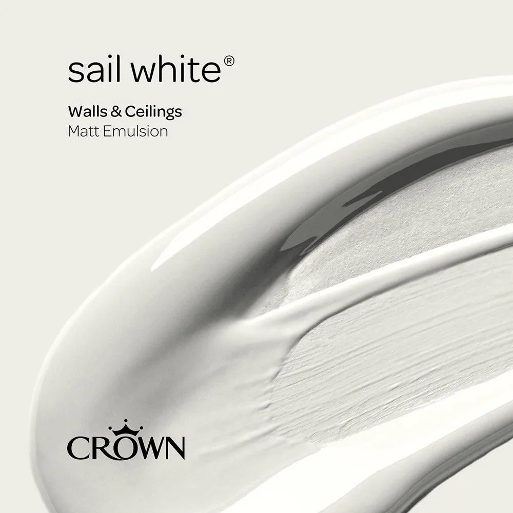 Crown Walls & Ceilings Matt Emulsion Paint | Sail White
