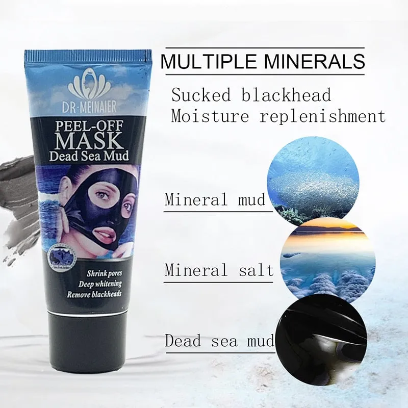 Dead Sea Black Mud Blackhead Remove Facial Masks Deep Cleansing Purifying Peel Off Black Nud Facail Face Masks
