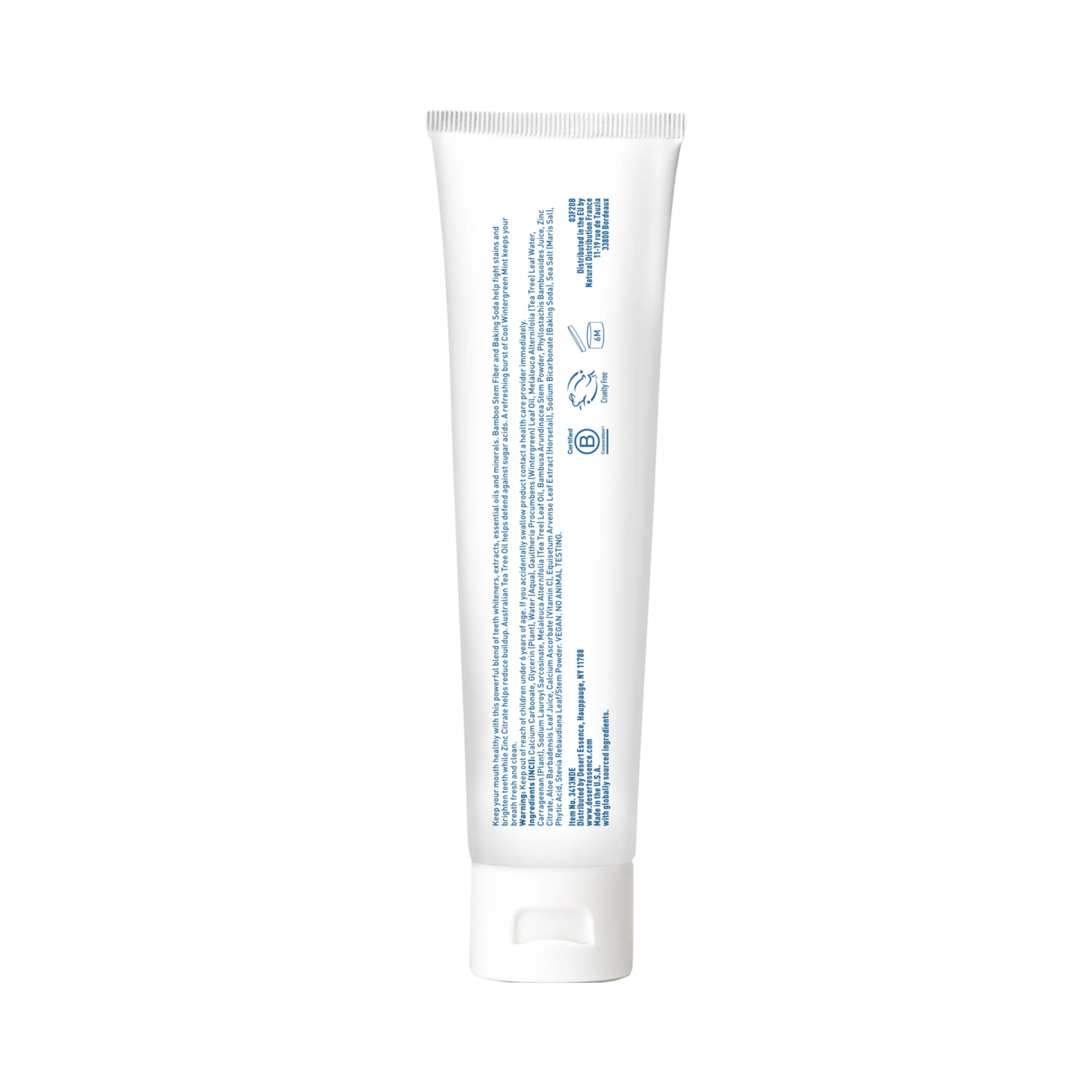 Desert Essence, Tea Tree Oil Whitening Plus Toothpaste, 6.25 Fl Oz