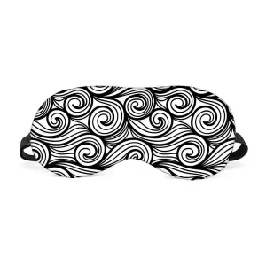 Designer Travel Eye Mask for Sleeping - Black Illusion - Made in India