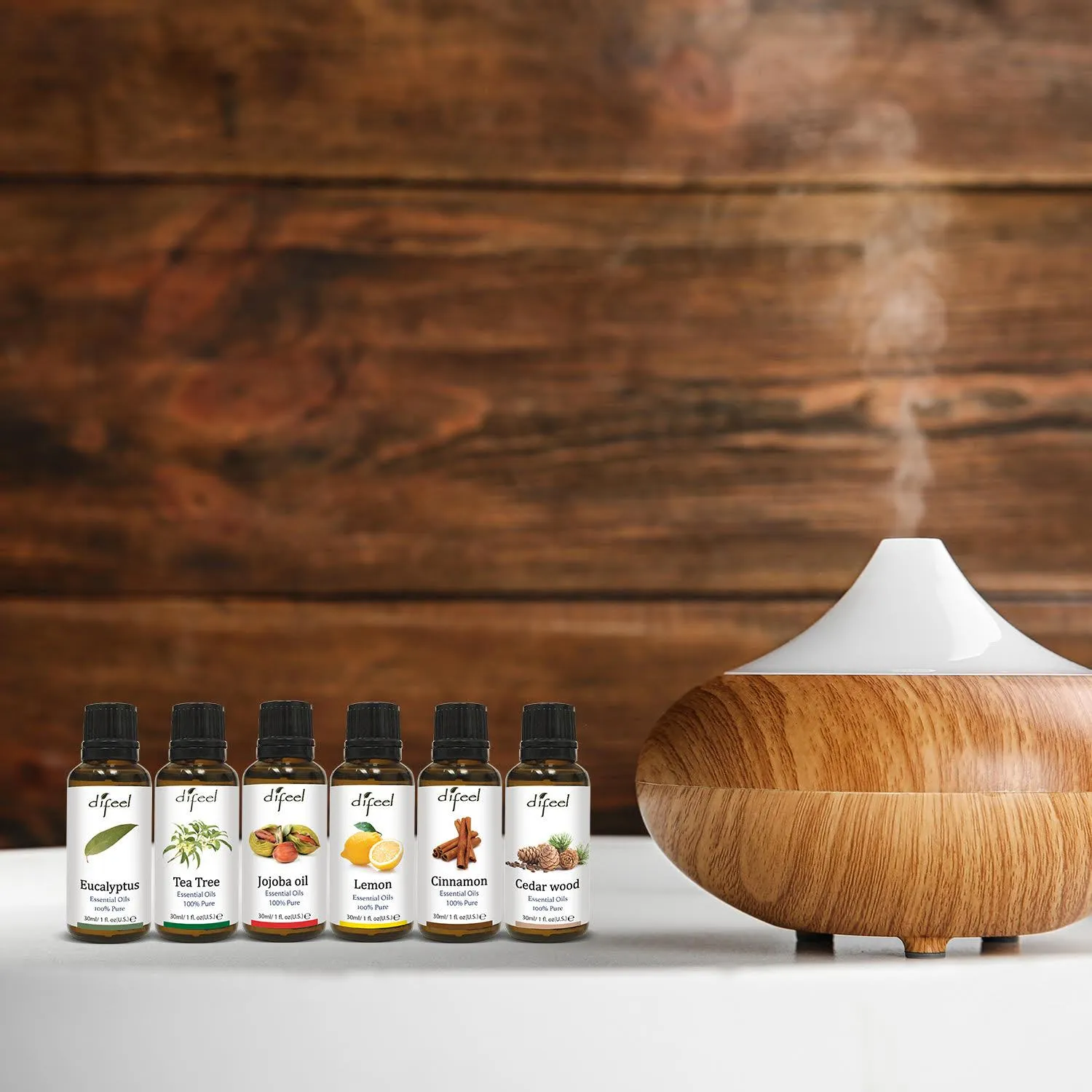 Difeel Deluxe 6 Piece Essential Oil Kit
