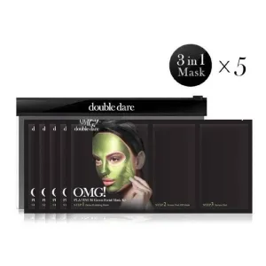 Double Dare Omg! - Platinum Green Facial Mask Kit 5 Pack Bundle