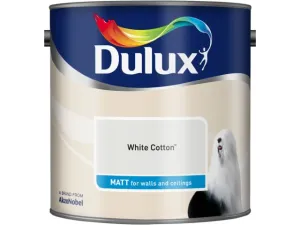 Dulux Rich Matt White Cotton Emulsion Paint 2.5 Litres