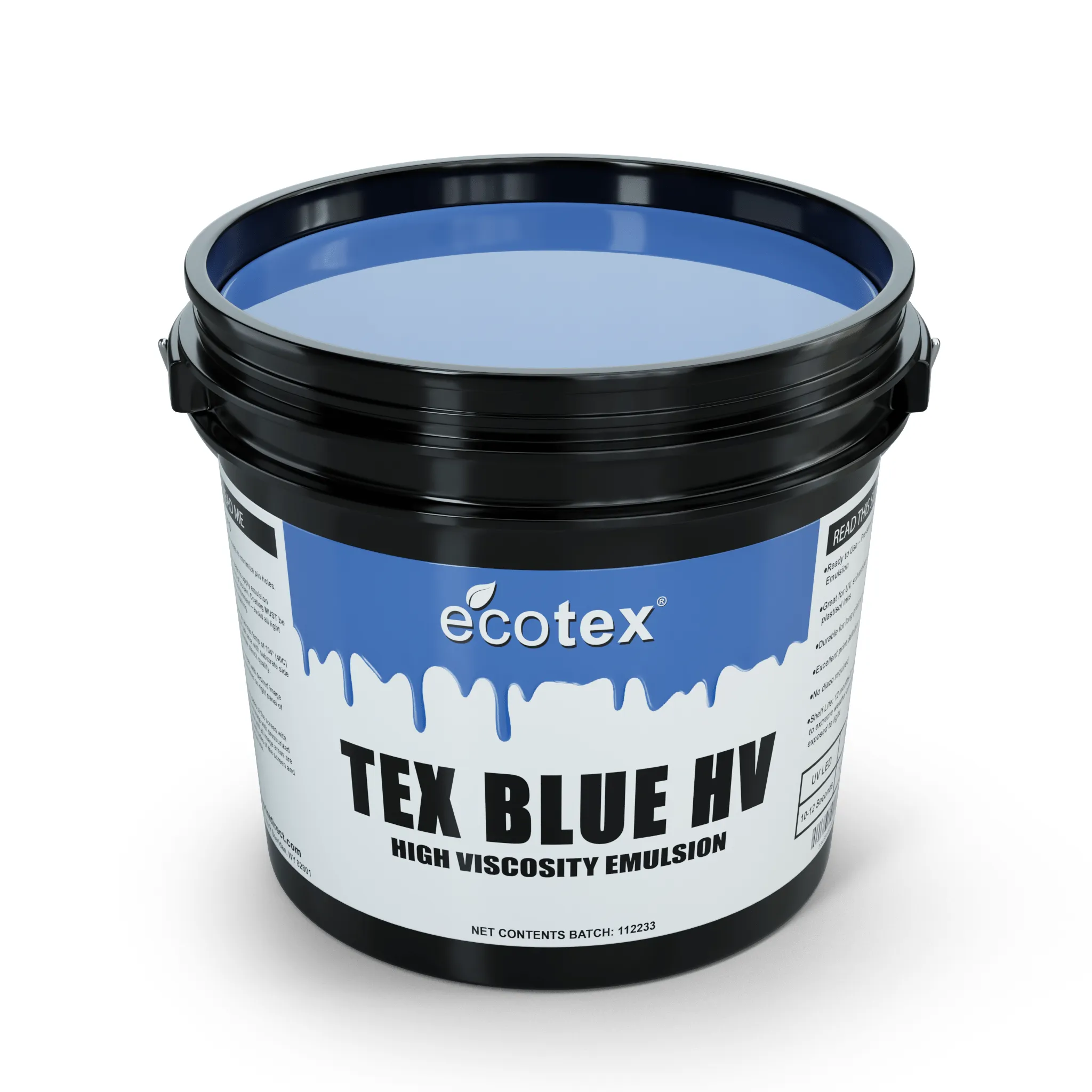 Ecotex® Textile Blue High Viscosity Screen Printing Emulsion