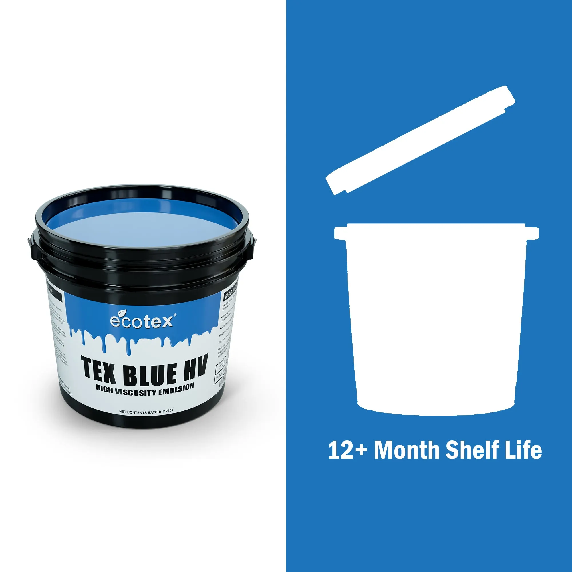 Ecotex® Textile Blue High Viscosity Screen Printing Emulsion
