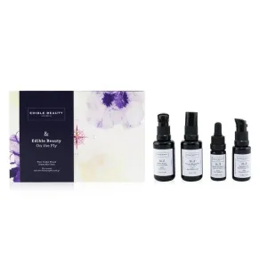 EDIBLE BEAUTY - & Edible Beauty on the Fly Travel Mini Kit: Cleansing Milk 15ml  Toner Mist 30ml  Ageless Serum 10ml  Hydrating