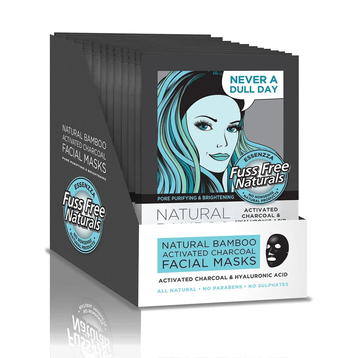 Essenzza Fuss Free Naturals Activated Charcoal & Hyaluronic Acid Facial Mask
