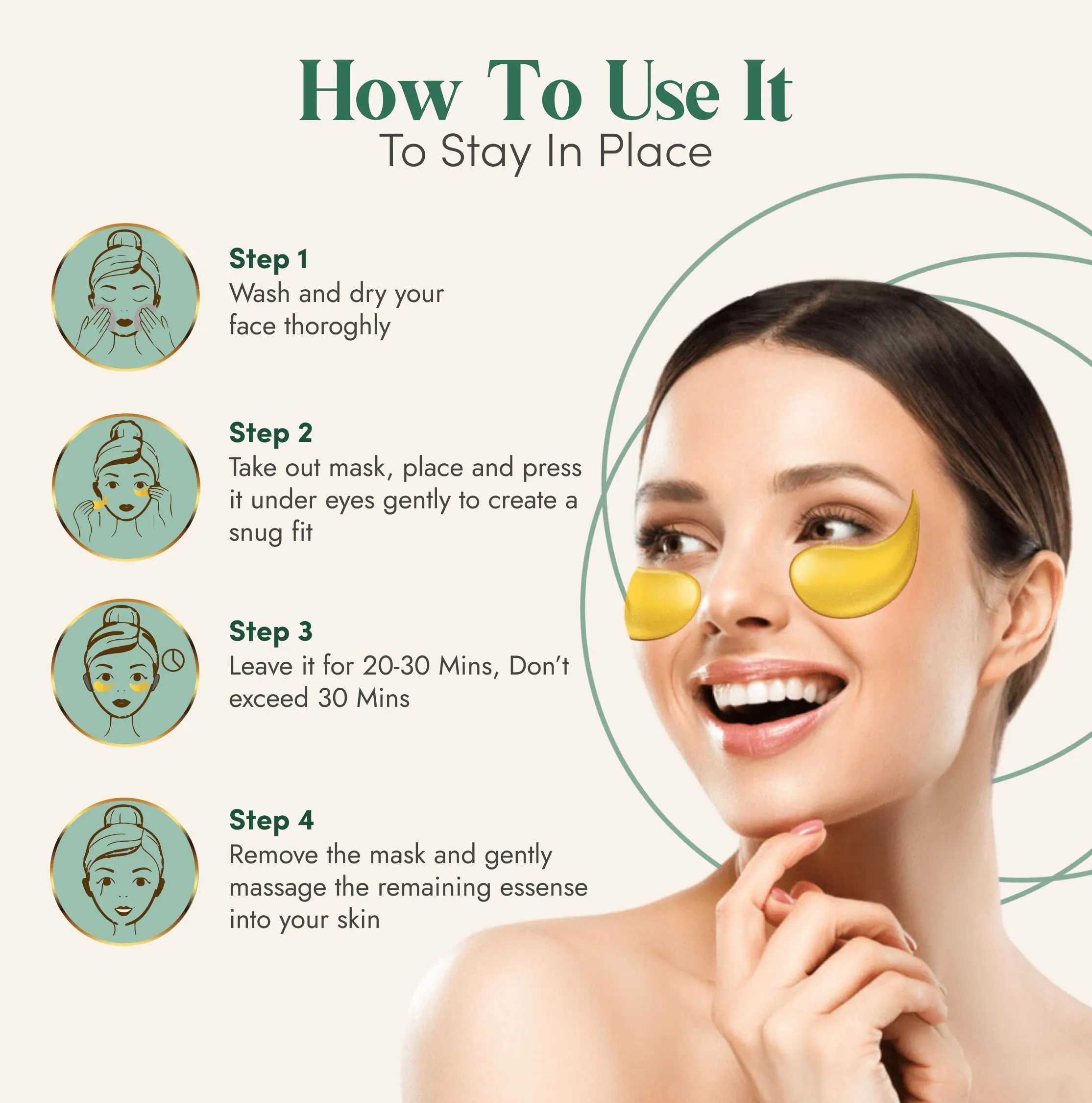 ESTEEMZ 24K Gold Under Eye Patches For Puffy Eyes (24 Pairs Individually Wrapped) - Collagen Enriched Under Eye Masks for Dark Circles and Puffiness, AminoAcid Under Eye Mask Patches for Wrinkles
