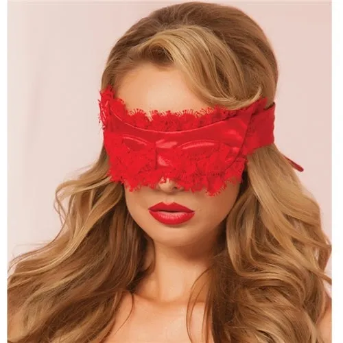Eyelash Blindfold -Red-OS