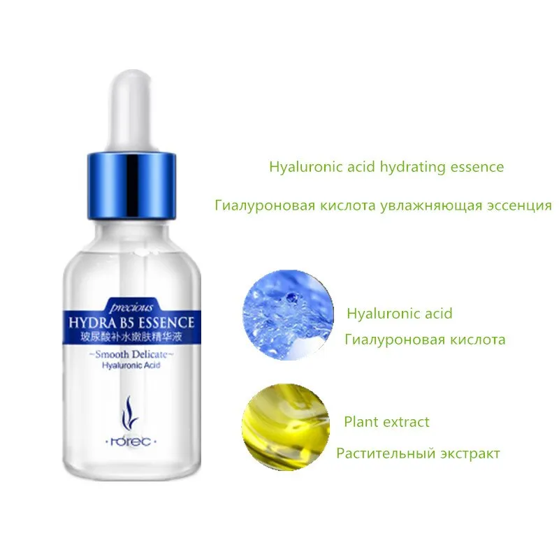 Face Essence Snail Hyaluronic Acid Green Tea Skin Care Moisturizing Whitening Anti-Aging Advanced Face Serum Cosmetic 15ml