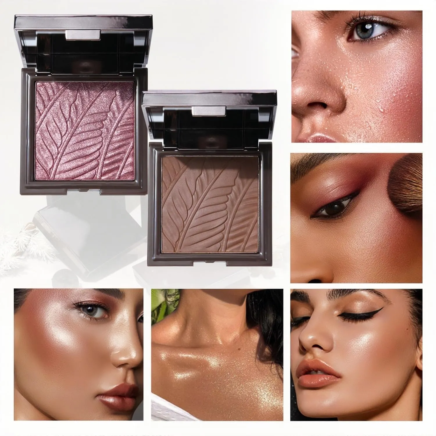 Face Sculpting Contour Palette 6 Colors Smooth Cream Matte Contour Pressed Powder Lightweight and Easy to Blend Contour Makeup (Color 01)