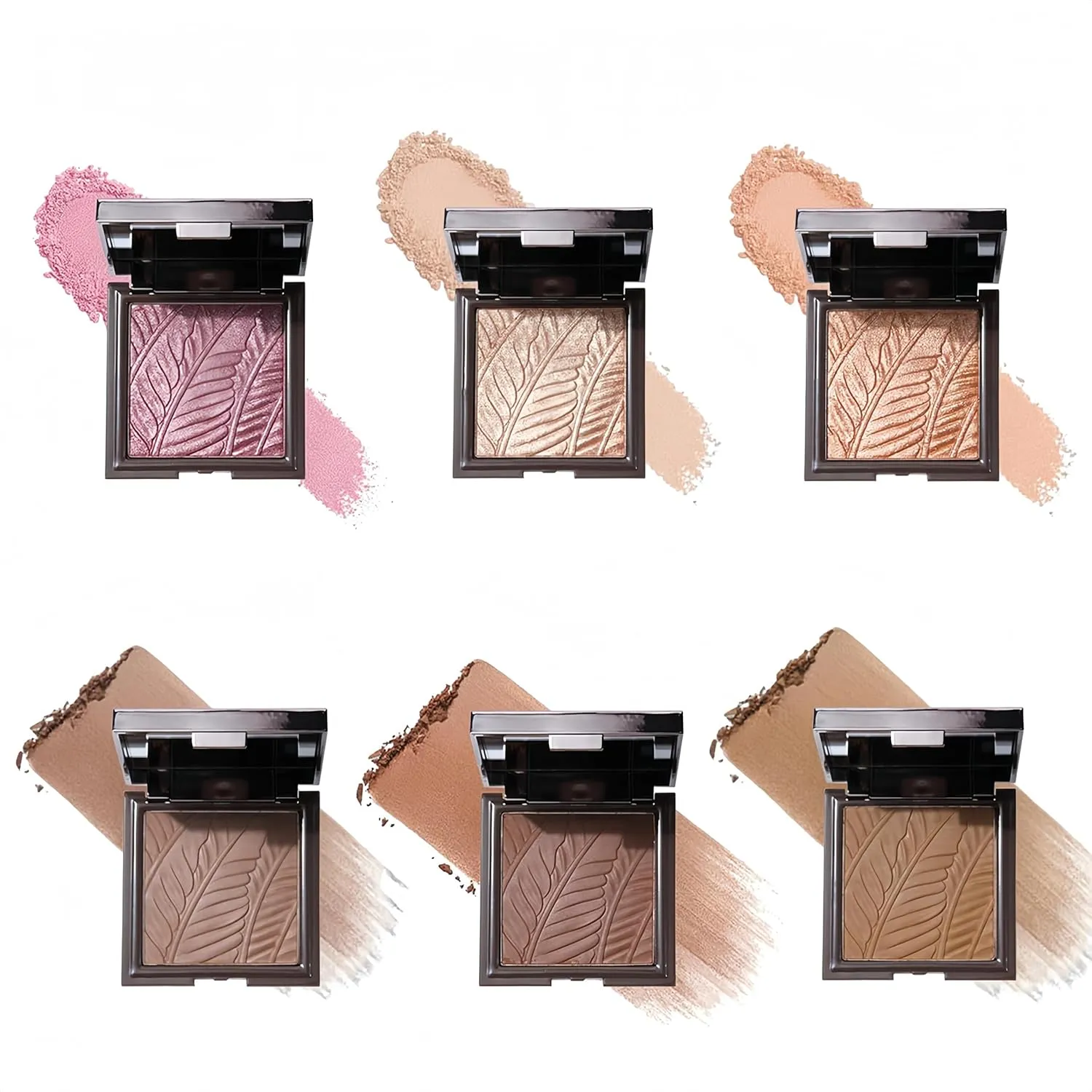 Face Sculpting Contour Palette 6 Colors Smooth Cream Matte Contour Pressed Powder Lightweight and Easy to Blend Contour Makeup (Color 01)