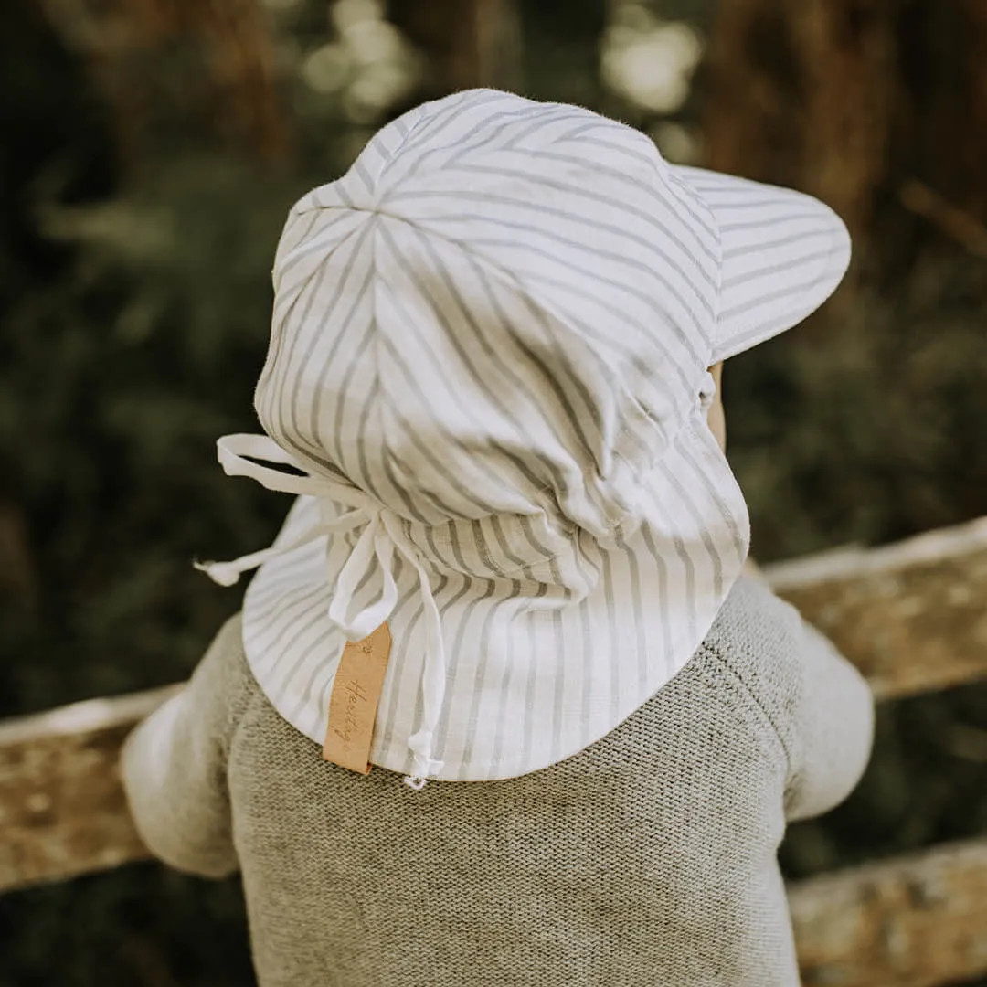Finley / Blanc - Reversible Baby Flap Sun Hat - Bedhead Hats