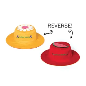 Flapjack Kids Reversible Sun Hat Daisy/Watermelon