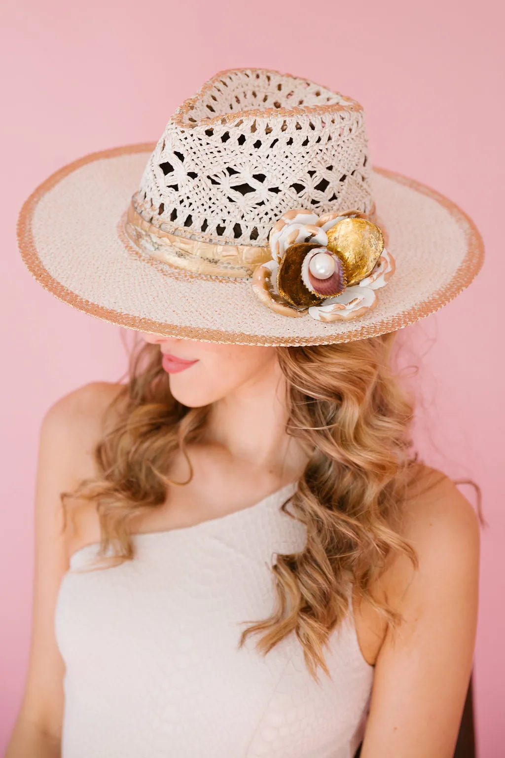 FLOWER PEARL SUN HATS