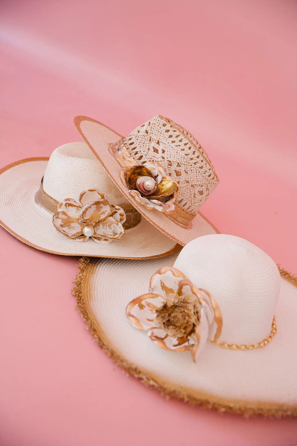 FLOWER PEARL SUN HATS