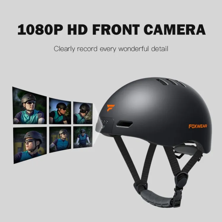 Foxwear V6 720P HD Video Recorder Cycling Smart Helmet with WiFi, Size: 54-61cm(Black)