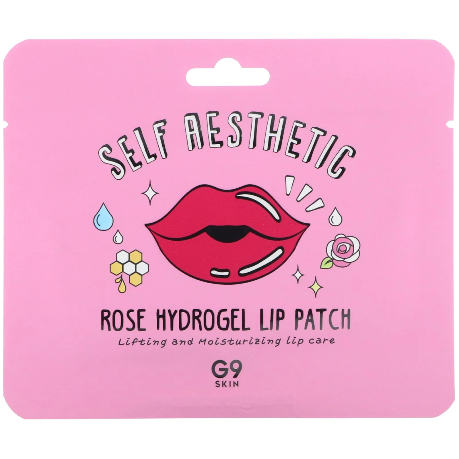 G9skin, Self Aesthetic, Rose Hydrogel Lip Patch, 5 Patches, 0.1 oz (3 g) Each