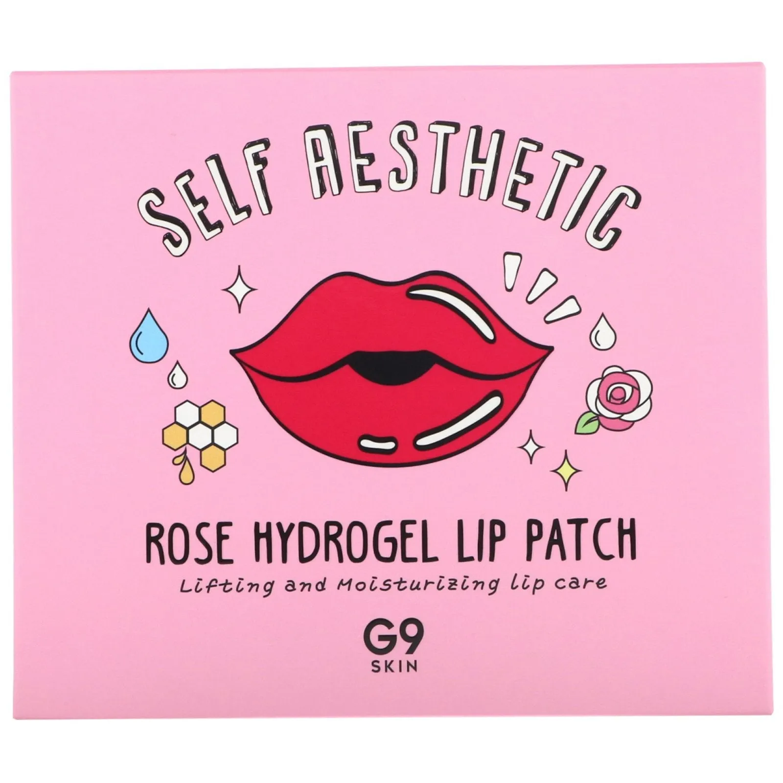 G9skin, Self Aesthetic, Rose Hydrogel Lip Patch, 5 Patches, 0.1 oz (3 g) Each